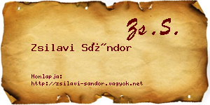 Zsilavi Sándor névjegykártya